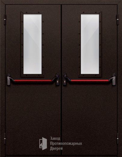 Фото двери «Двупольная со стеклом и антипаникой №610» в Хотьково