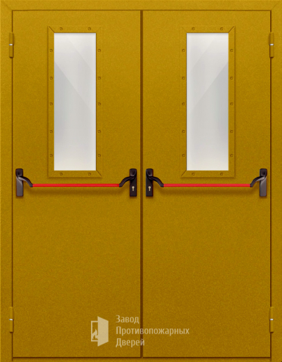 Фото двери «Двупольная со стеклом и антипаникой №65» в Хотьково