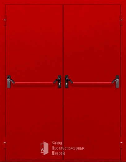 Фото двери «Двупольная глухая с антипаникой (красная)» в Хотьково