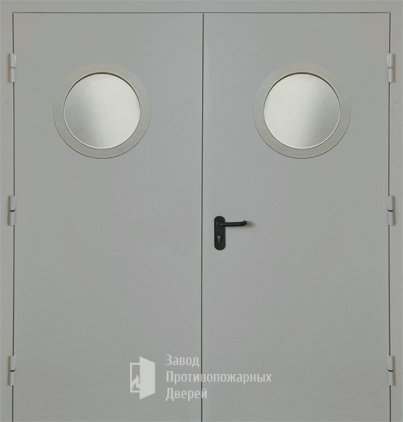 Фото двери «Двупольная с круглым стеклом EI-30» в Хотьково