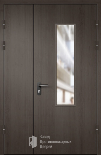 Фото двери «МДФ полуторная со стеклом №24» в Хотьково