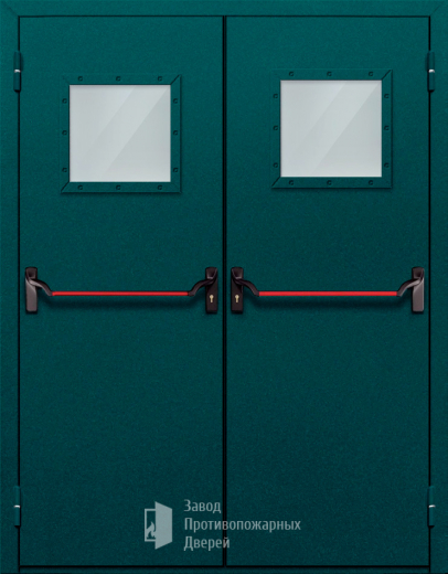 Фото двери «Двупольная со стеклом и антипаникой №56» в Хотьково