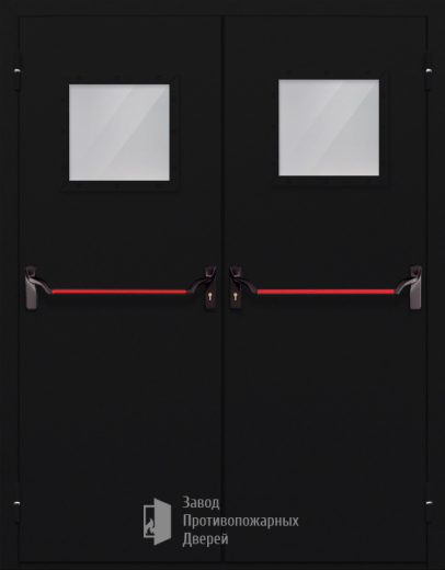 Фото двери «Двупольная со стеклом и антипаникой №54» в Хотьково