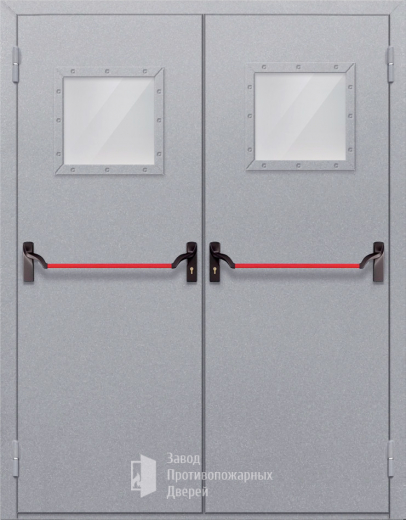 Фото двери «Двупольная со стеклопакетом (антипаника)» в Хотьково