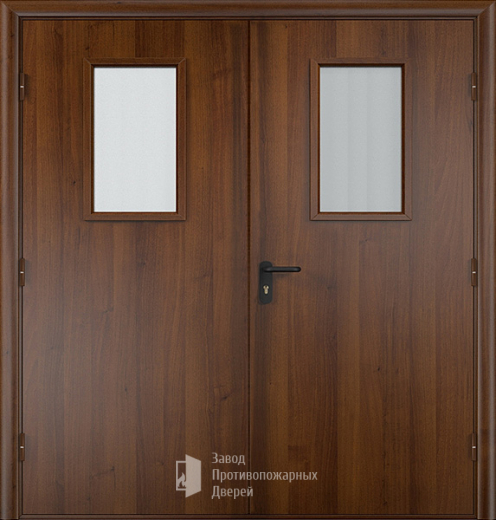 Фото двери «Двупольная МДФ со стеклом EI-30» в Хотьково