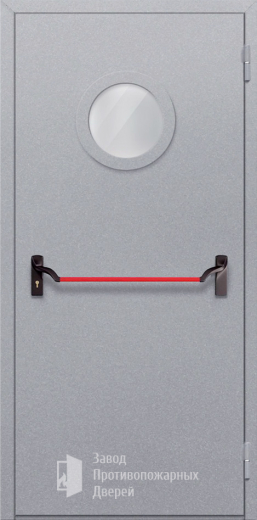 Фото двери «Однопольная с круглым стеклом (антипаника)» в Хотьково