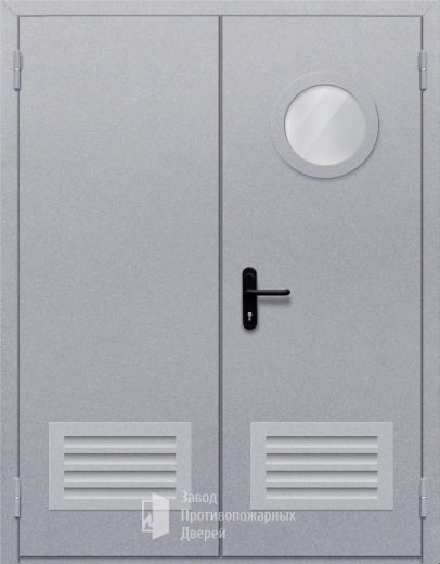 Фото двери «Двупольная с круглым стеклом» в Хотьково