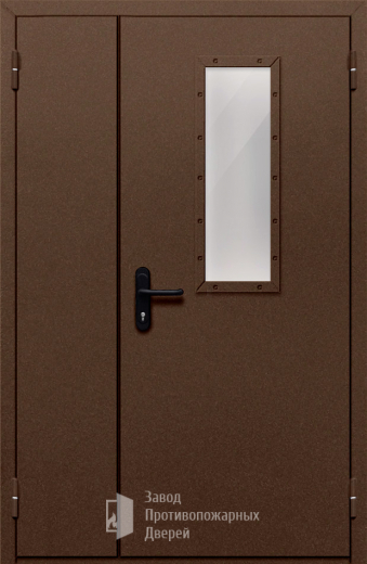 Фото двери «Полуторная со стеклом №28» в Хотьково