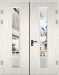 Фото двери «МДФ двупольная со стеклом №22» в Хотьково