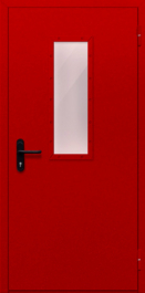 Фото двери «Однопольная со стеклом (красная)» в Хотьково