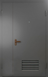 Фото двери «Техническая дверь №7 полуторная с вентиляционной решеткой» в Хотьково