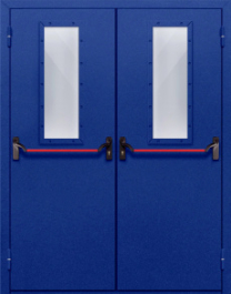 Фото двери «Двупольная со стеклом и антипаникой №63» в Хотьково