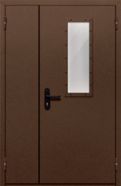 Фото двери «Полуторная со стеклом №28» в Хотьково
