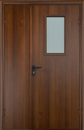 Фото двери «Полуторная МДФ со стеклом EI-30» в Хотьково