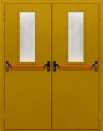 Фото двери «Двупольная со стеклом и антипаникой №65» в Хотьково